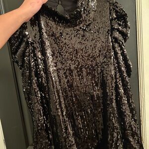 Sequin Black Women's Top